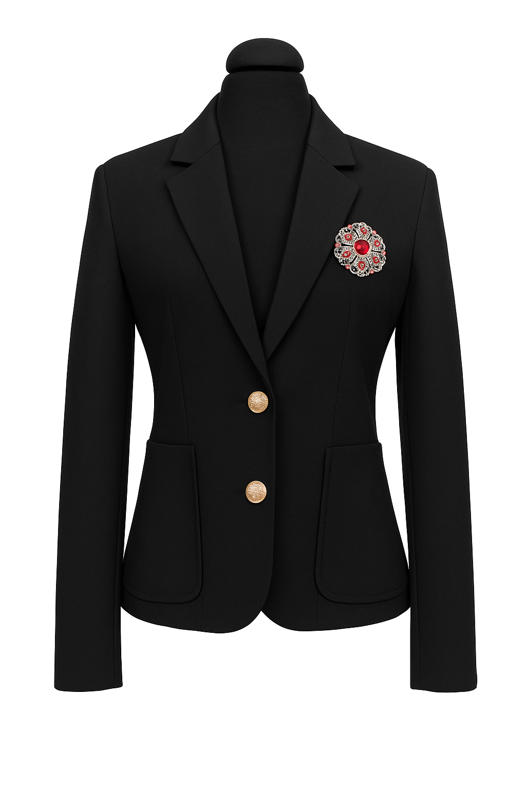 Scarlet Radiance Brooch