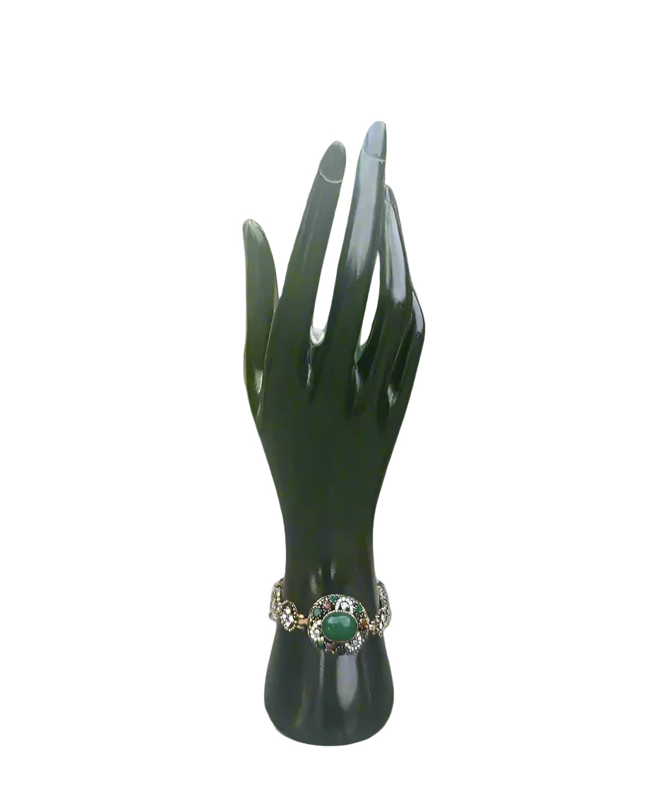 Emerald Elegance Vintage Bracelet