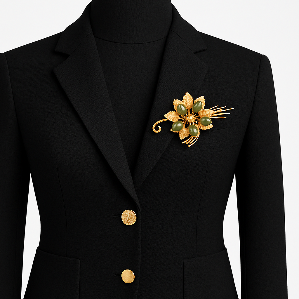 Golden Harvest Blossom Brooch