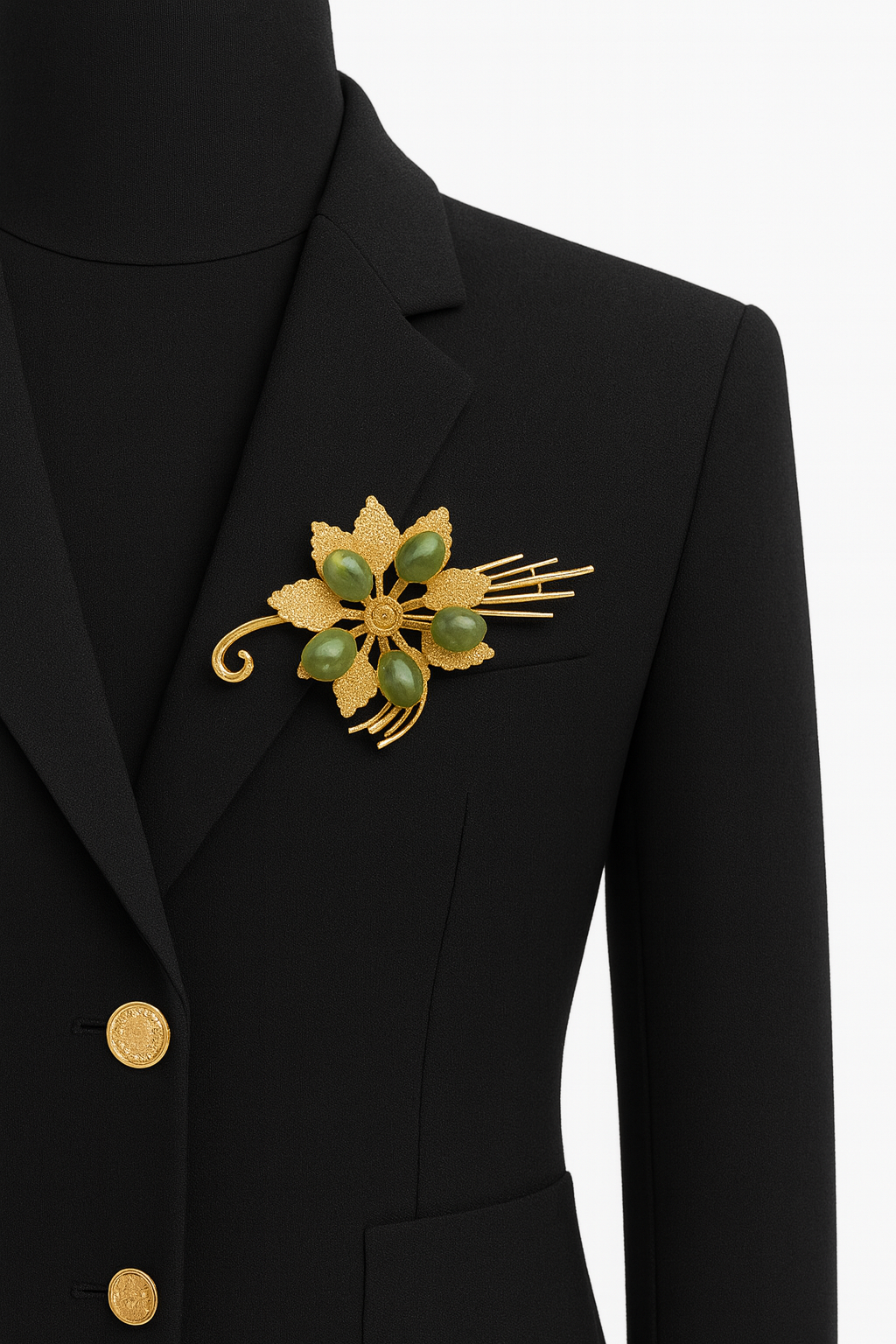 Golden Harvest Blossom Brooch