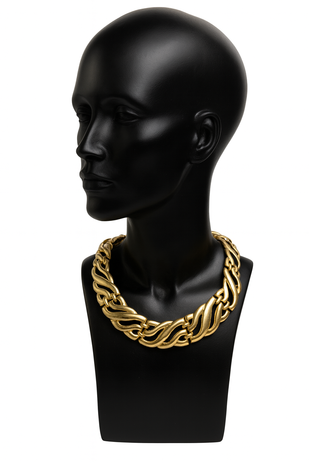 Golden Currents Statement Necklace