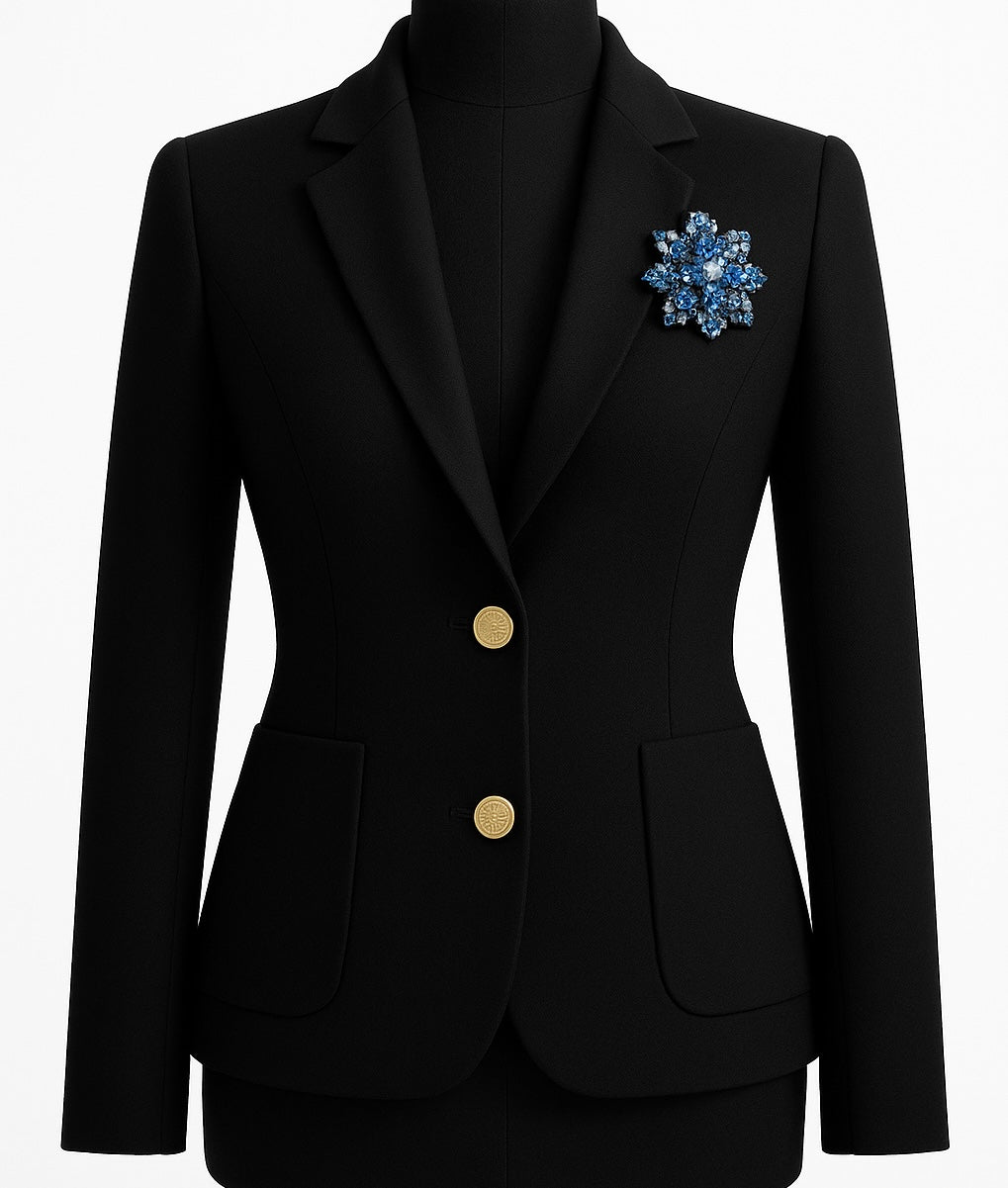 Sapphire Stardust Brooch