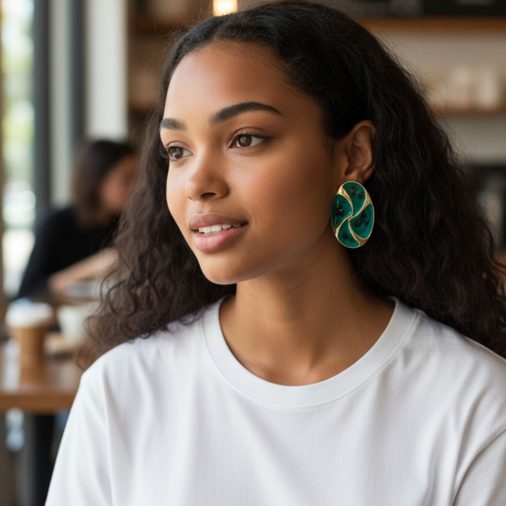Verdant Whirl  Earrings